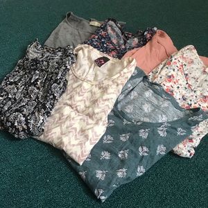 7 Maternity summer short sleeve lot bundle